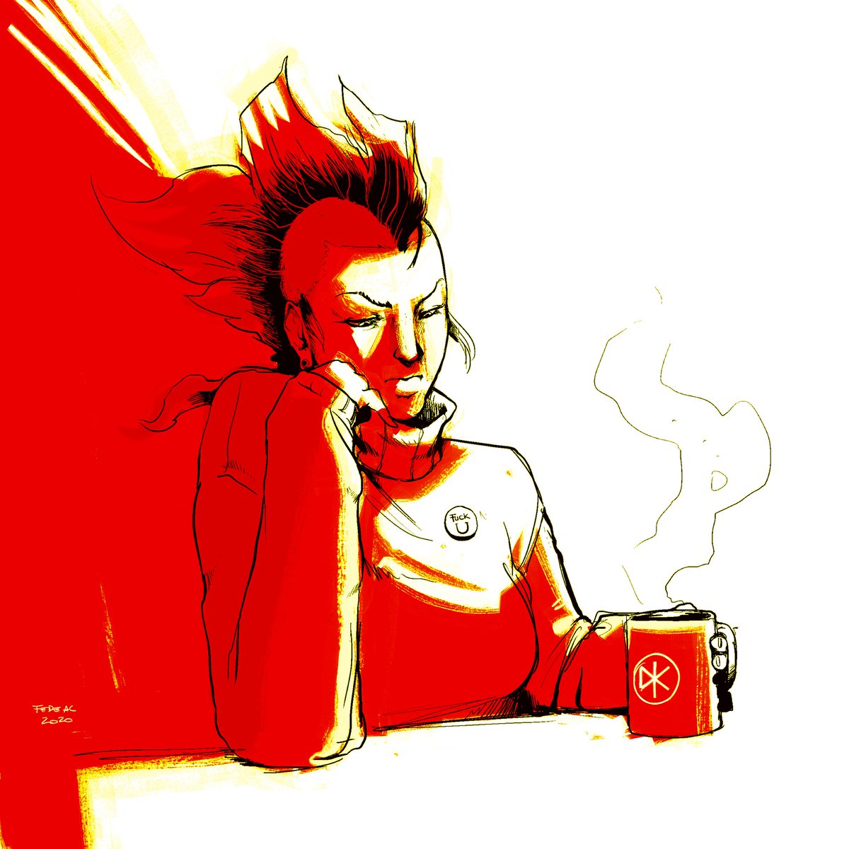 Punky
#punkrock #punk #mohawk #mohawkgirl #riotgrrrl #riot #punkgirl #punkwomen #punky #fyou #deadkennedys @DeadKennedys #bored #illustration #ilustraciondigital #digitalart #dibujodigital #digitalillustration #dibujo #arte #art #artwork #artist #coffee #coffemug #mug #cafe