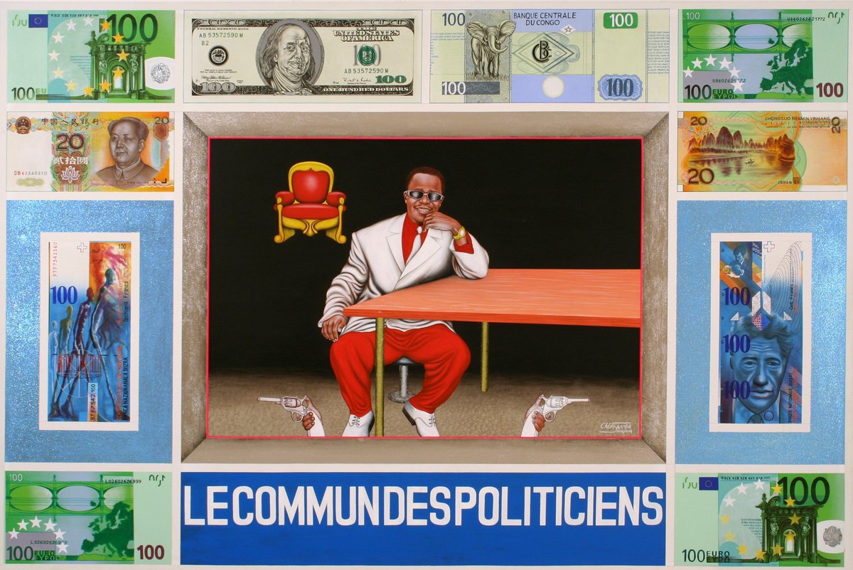 #AfricanArtNow « Après plusieurs siècles d'asservissement par le colonisateur, l'Afrique est paralysée par les Institutions de Breton-Woods, asphyxiée par la France-Afrique et agonisée par ses propres leaders politiques. » Ndiaye Abdourakhmane.

Art Work :
#ChériSamba.