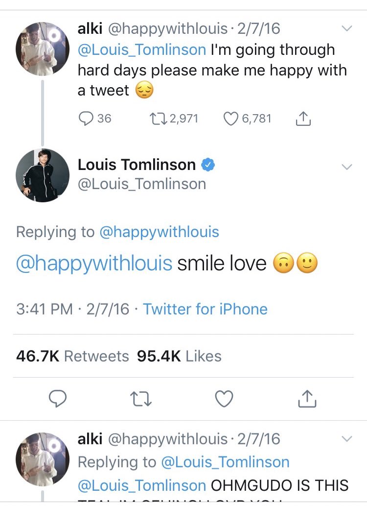 the fact he replied to them instead of just have kept scrolling to make them a little bit more happy.