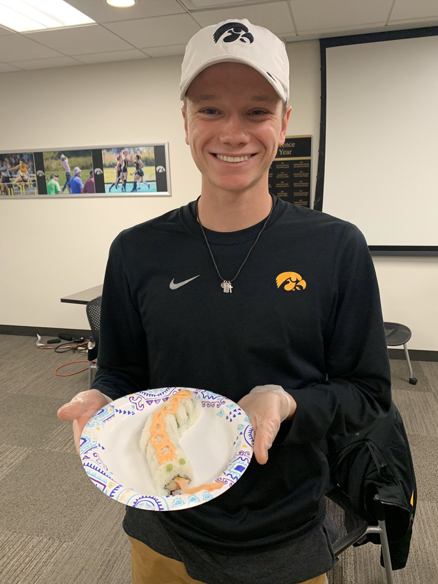 HawkeyeFuel's tweet photo. Our first Senior Spotlight 🌟 goes out to @jason_kerst of @IowaMensTennis 🎾. Jason is positive, outgoing, and a great role model for younger Hawkeyes 🏆. Thanks for making our jobs so much fun! #hawkfuel #hawkfocus #hawkperform https://t.co/Zn0kIU3wSo