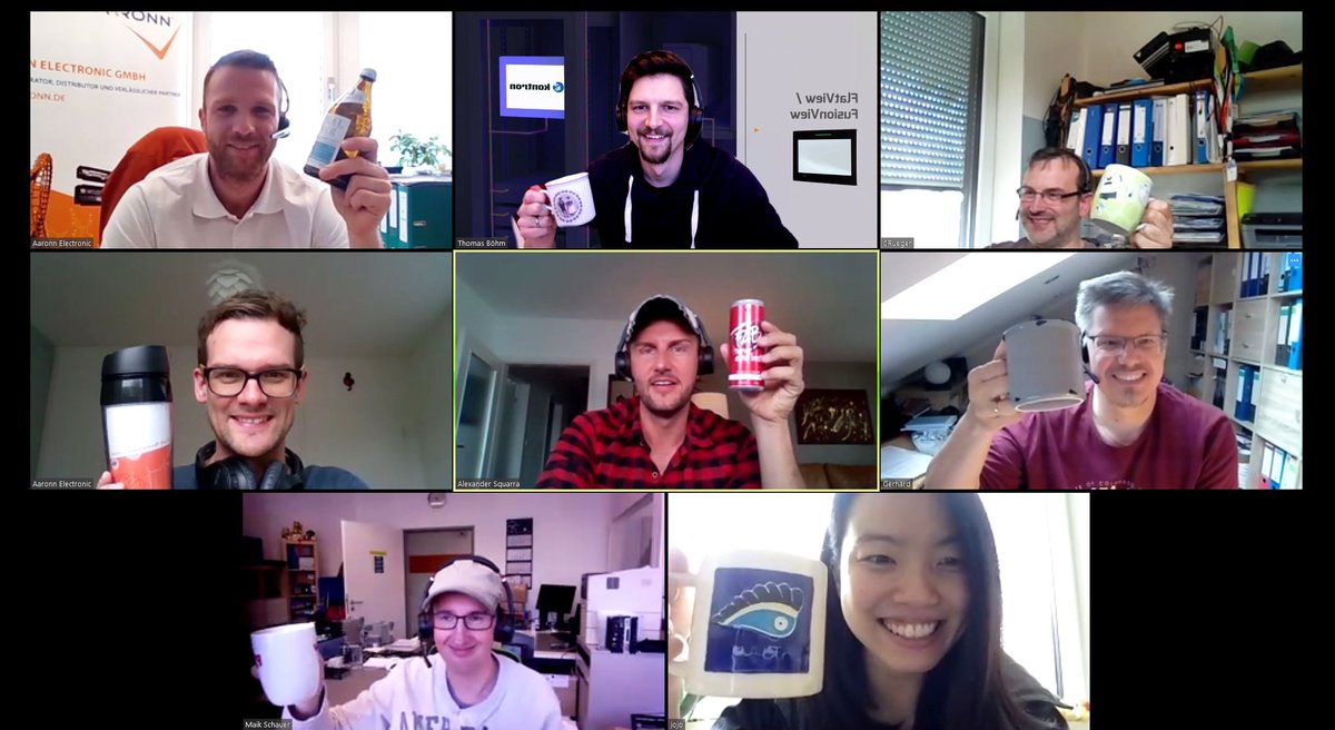 aaronngmbh's tweet photo. Virtual coffee break with #Aaronn team! Funny and humorous as always. 🤣
#teamtime #flattenthecurve #aaronnteam #stayconnected #staystrong #virtualcoffee https://t.co/gYVUR3zdDA