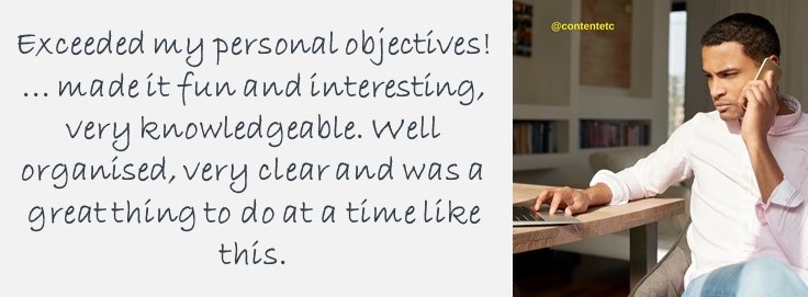 We're delivering the same great #training, but now #remotely. This from a delegate on Writing for the Web &amp; SEO day before yesterday. Well done <a href="/beckybocchetti/">Becky Bocchetti</a> #mediatraining #businesswriting #videotraining #marketingtraining #elearning #writingskills #contentwriting #medialaw