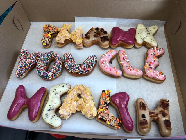 CleDPH's tweet photo. Director's Pick: Our superstar #COVID19 contact tracer/responder/jackie-of-all-trades Erin @little_mcginty brought in locally-made donuts this morning to lift the spirits and blood sugar of our hardworking team. #MadeInCLE #CLE #InThisTogetherOhio https://t.co/VTvWavk2v5