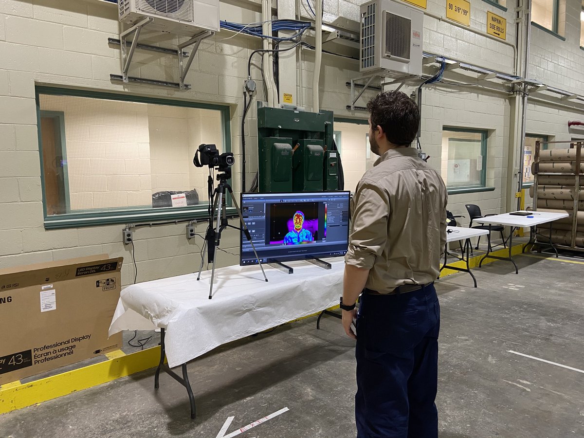 jdirvinglimited's tweet photo. We are now rolling out infrared temperature scanning at our operations. The cameras will be used as a screening tool to help ensure we are providing a safe and healthy work place for our employees. Irving Tissue was the first to trial the new camera earlier this week. 
#COVID19 https://t.co/XNHrpV4nHK