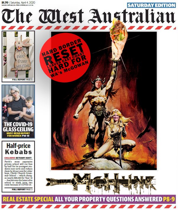 MF__PR's tweet image. Tomorrow’s @westaustralian east coast edition is too much...TOO MUCH! #markmcgowan #wa #mchunk