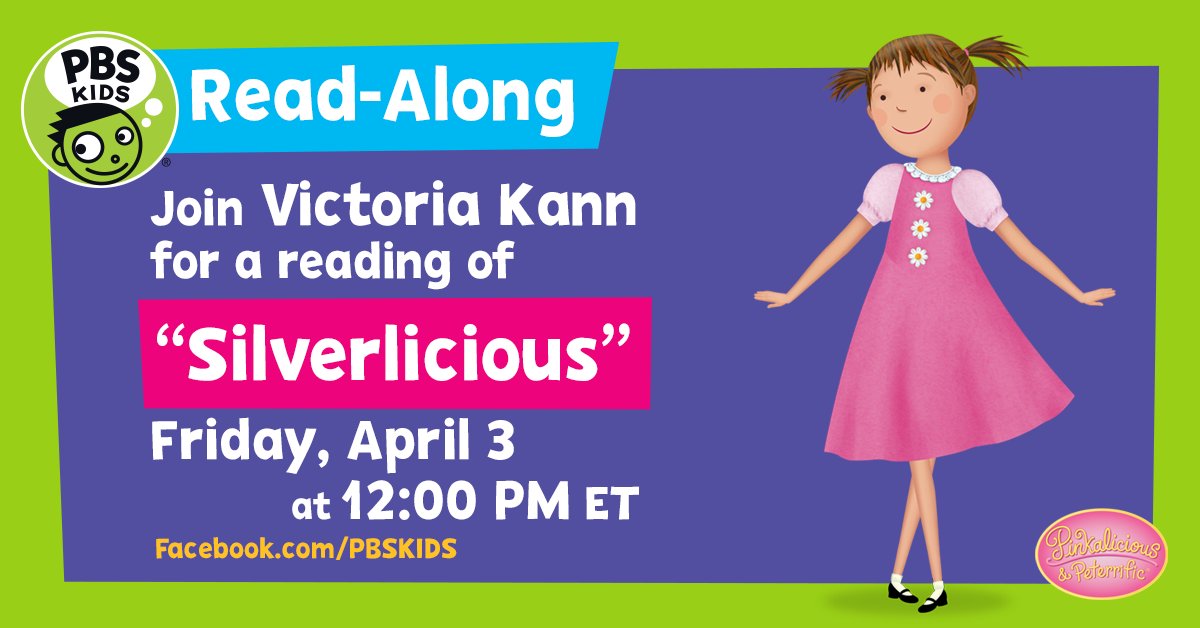 PBSFortWayne's tweet photo. TODAY: Visit the @PBSKIDS Facebook page at 12PM ET to watch Victoria Kann @iamPinkalicious read #Silverlicious &amp; give a drawing lesson just for #PBSKIDS. #RT #TellYourFriends #JoinTheFun #Storytime https://t.co/q93GmMnXjl