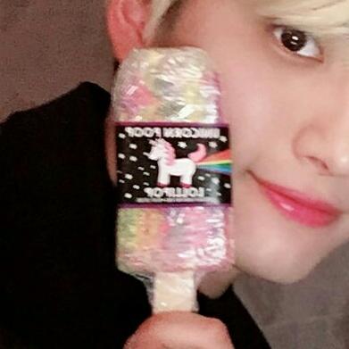 his candy says ‘unicorn poop’