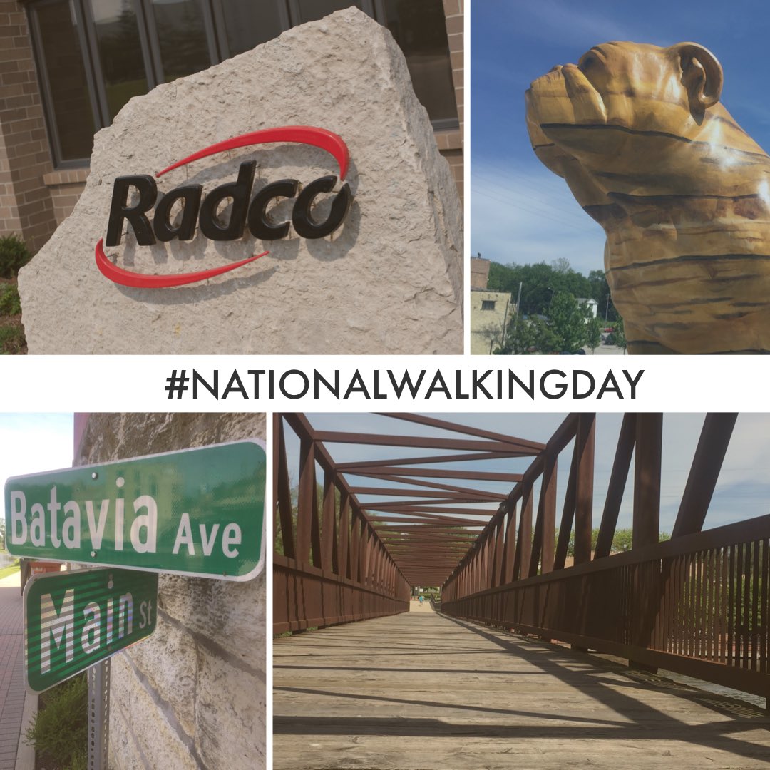 RadcoIndustries's tweet photo. We are so happy that our community @BataviaMainSt offers some wonderful trails and bike paths for us to take advantage of for #nationalwalkingday Stay safe and happy walking! #fridayvibes #fridayfeeling #bringingintheweekend #radco #companyculture #wellness #communityculture https://t.co/5PupMuTbt5
