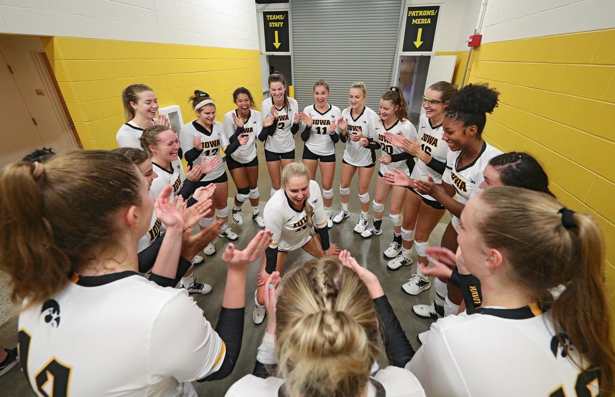 IowaVolleyball's tweet photo. Thank you for the nomination @OhioStateWVB !

1. The Badge ⚫️
2. The Stadium 🏟️ 
3. The Players 🏐 
4. The Supporters 💛 

We challenge @MichStVB @CycloneVB and @NUVball https://t.co/NXjV6LmOHh