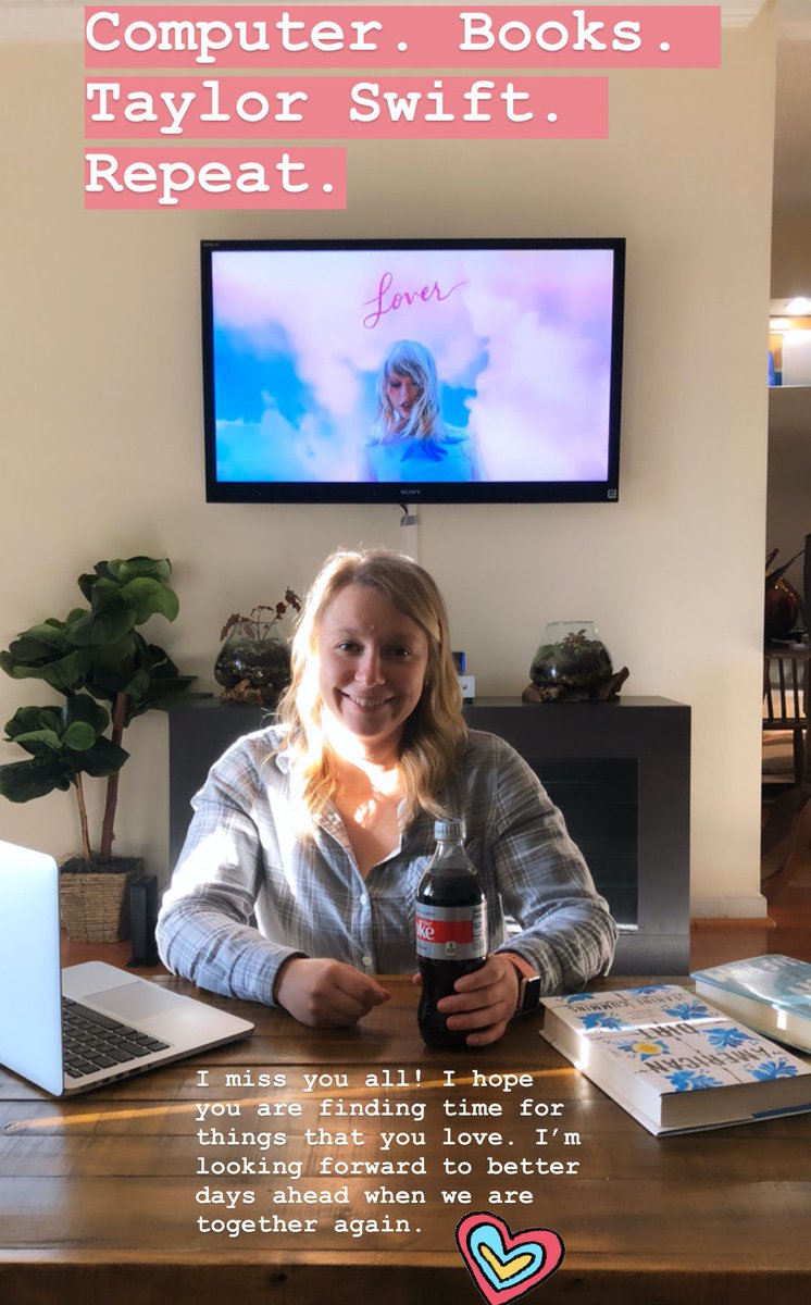 slanews's tweet photo. This morning, Ms. Gasser shares with all of us her secret for success during the Coronavirus! #SLACares #SLA https://t.co/kuE04ZTAMl