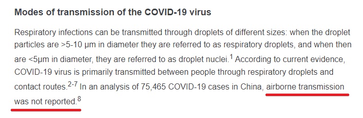 Avrete letto dovunque che nuovi studi avrebbero mostrato trasmissione di Coronavirus "nell'aria", cosa certificata anche dall'OMS. Non è vero. I "nuovi studi" e l'OMS dicono proprio il contrario, non c'è evidenza che il virus si trasmetta per via aerea.
who.int/news-room/comm…