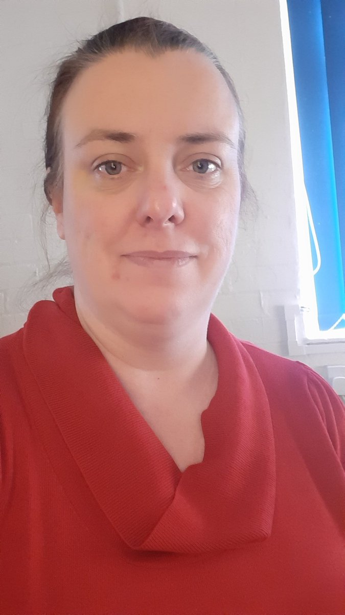 Our Research Manager wearing red #Red4Research