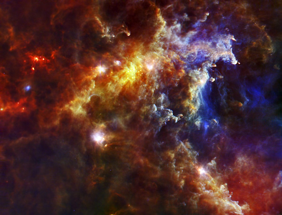 maximaxoo's tweet photo. #Space: the Rosette #Nebula gives birth to stars (seen in #infrared light) — The bright smudges are dusty cocoons containing massive #EmbryonicStars, which will grow up to 10x the mass of our Sun
https://t.co/L5RQodGTFK via @NASA https://t.co/fnOuJGYl8a