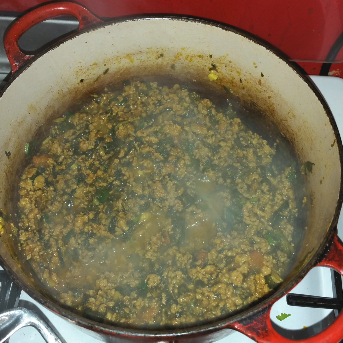 Woolworks's tweet photo. Tonight's dinner was home made keema saag and mixed sabzi. Shame I don't usually have the time or energy to cook like this during the week! #benefitsofhomeworking #Ihatecommuting https://t.co/s4WmXzQbGx