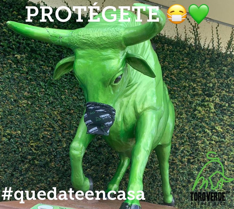 “Por ti y los tuyos, Por mi y los míos haz como nuestro toro #PROTÉGETE y #QUEDATEENCASA “💚💪🏼