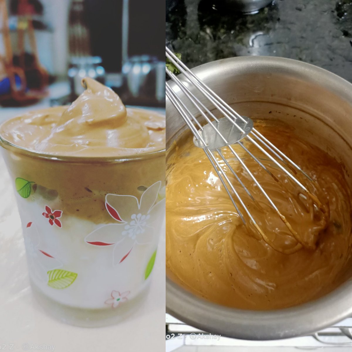 meakshu's tweet image. First attempt of making Dalgona. #dalgonacoffeechallenge #dalgonalatte #dalgonacoffee #Korian #coffee