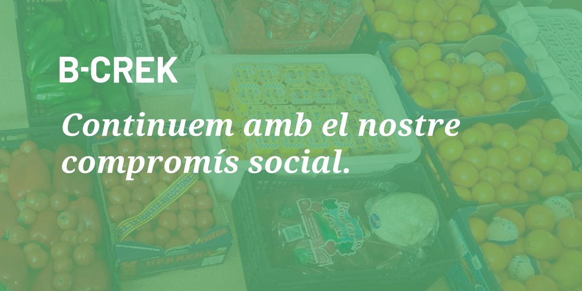 Ara més junts que mai.

Aportem el nostre granet de sorra amb una donació d’aliments a Integra. Ells també necessiten el nostre recolzament i col·laboració.

#juntsensensortirem #joactuo #covid19 #bcrek #bcreksolidari
