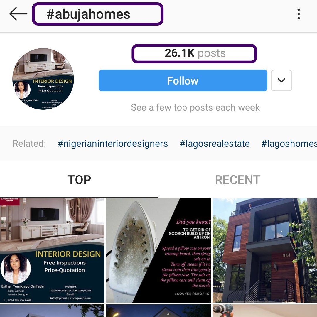 This hashtag is active but has lots of competitors.As at this afternoon,  #hustlersquare has 5.3M posts while  #abujahomes has 26.1K posts.