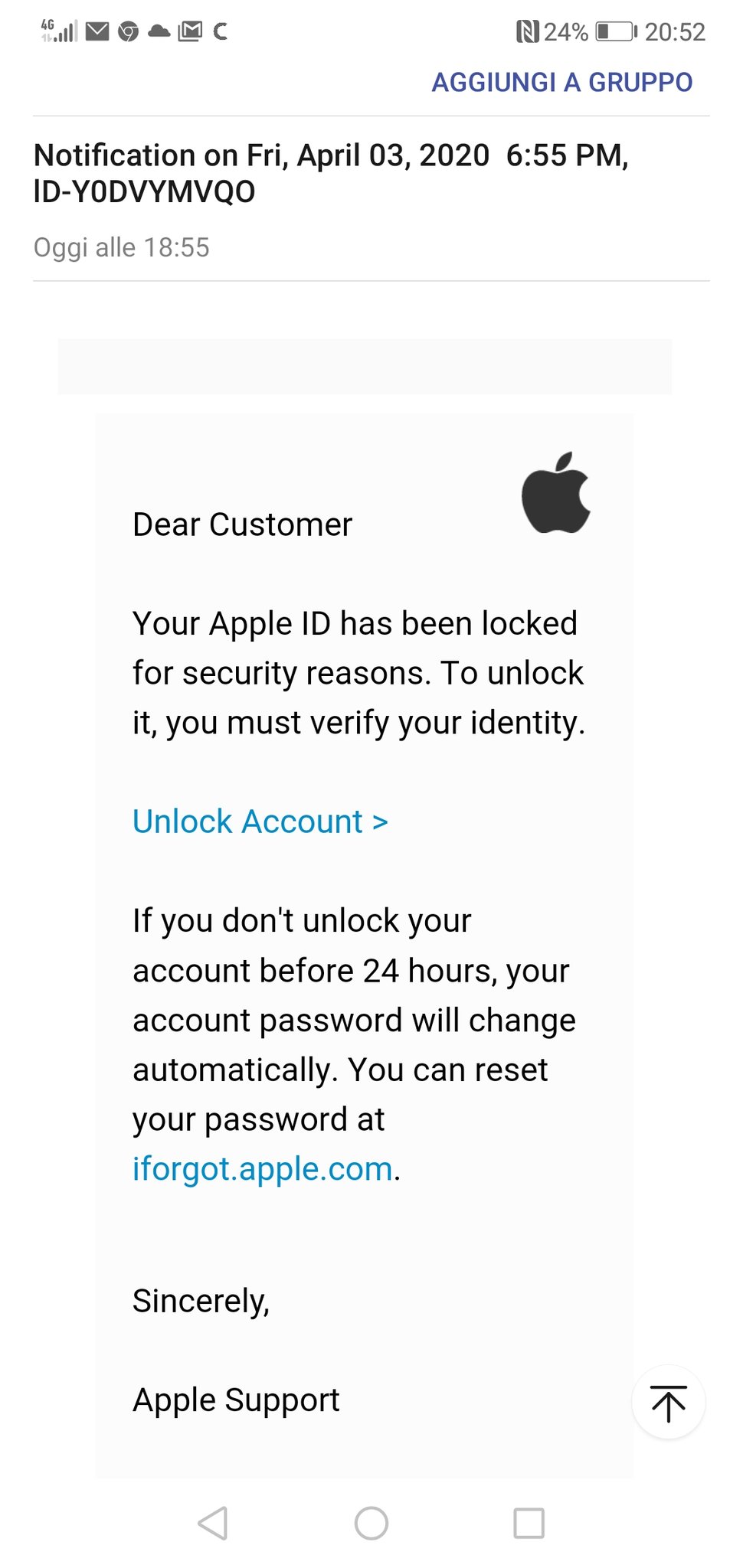 Apple 24 hour chat support