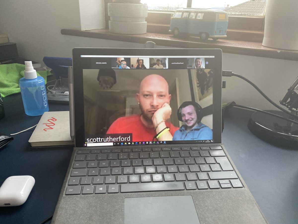 After many years working together, @srutherford22 is moving on from @madetoengage Sad to see you go. Thanks for everything and good luck.  No abuse was included in his @zoom_us leaving drinks at all. 😂 Thanks for everything Scott! #No1 #legend 😢