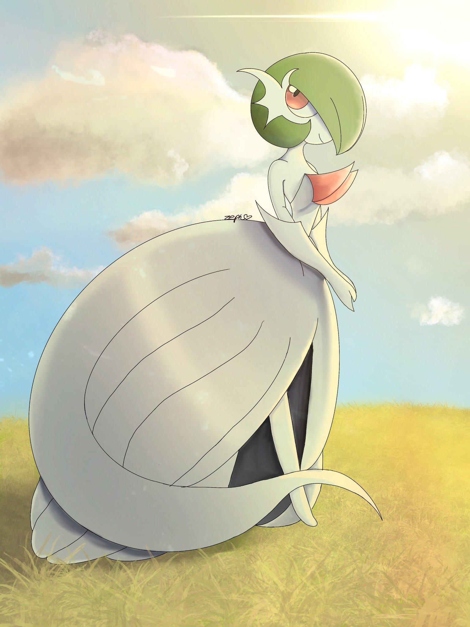 Zepphy on X: Drew Mega Gardevoir for a challenge! #MegaGardevoir #Gardevoir  #Pokemon  / X