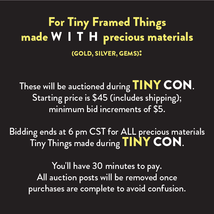 elisawikey's tweet photo. TINYCON schedule and info is here!! #tinyframedthings #tinycon #elisawikey https://t.co/5vCITcNEAO