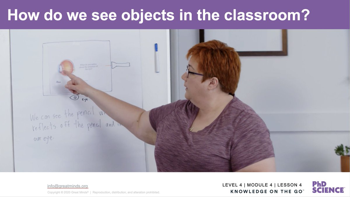 thephdscience's tweet photo. How do we see objects in the classroom? One of this week's #KnowledgeOnTheGo video lessons covered this #science question by showing how light reflects from objects. Find the answer here: https://t.co/5XGhqd6aXE and check out more content for Grades 3-5! #ScienceOnTheGo https://t.co/UsCZpjqNVO