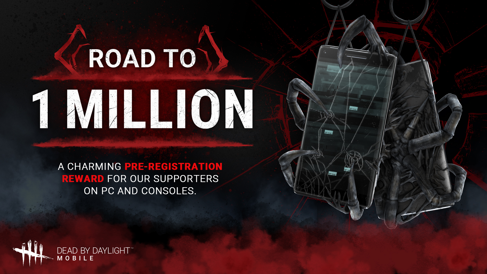 Dead By Daylight No Signal Help Dbdmobile Reach 1 000 000 Pre Registrations By April 16th And Receive The Unlimited Entity Wide Charm On Pc And Console Sign Up Here T Co Qhto4fmssd Deadbydaylight Dbd T Co Ieijlxfpvo