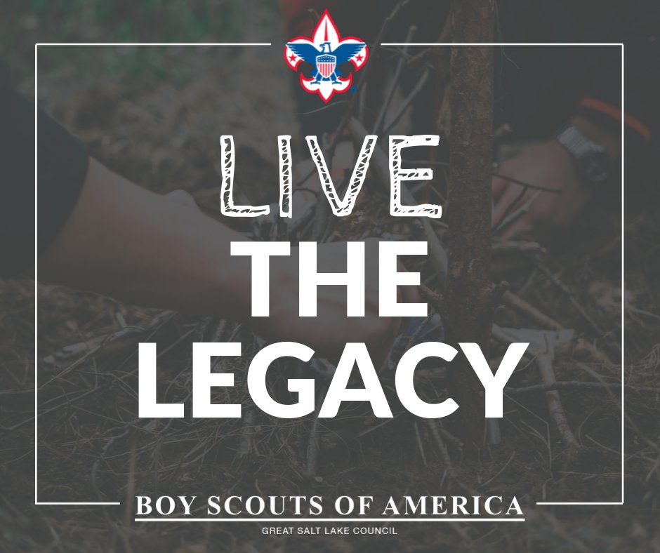saltlakescouts's tweet photo. What impact has Scouting had on your life and how are you living the legacy today?  #livethelegacy https://t.co/BkoIbQTd9y