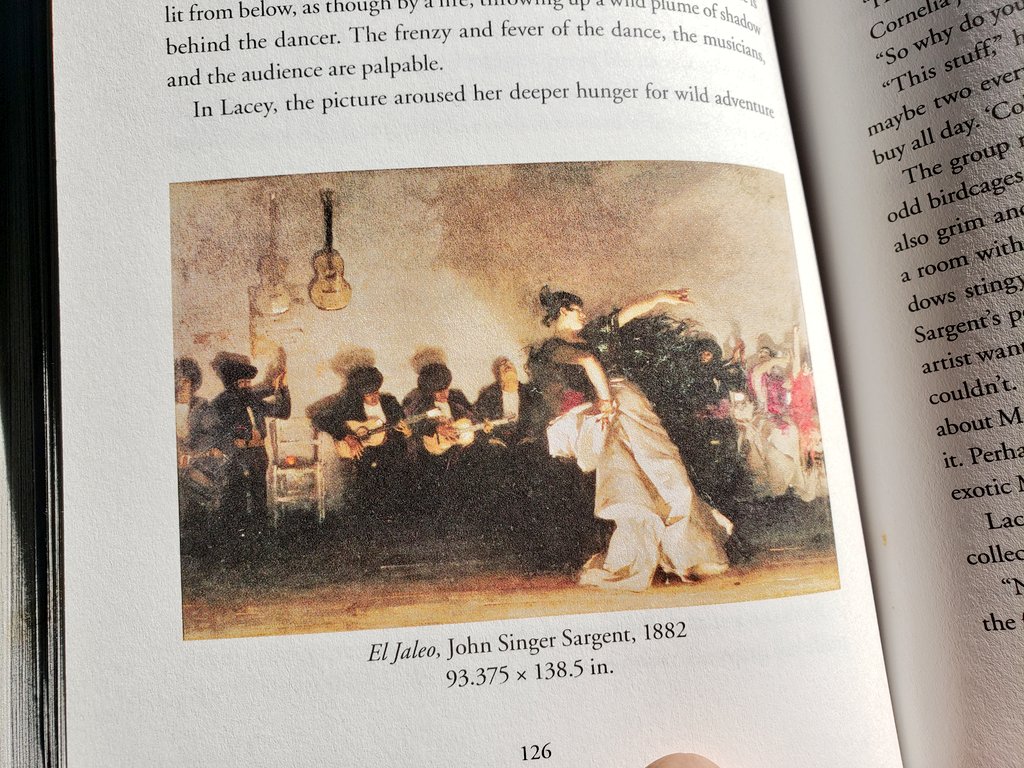 The artwork in the book makes the physical pages much more visceral than a kindle or an audio book. There is something special about seeing the paintings and touching the pages they're printed on.