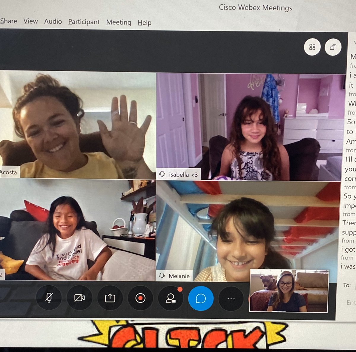 MrsCrumbly's tweet photo. Nothing makes me happier than these daily video chats with my kiddos!! We’re getting more and more on each day 🥰 @GGEseagulls https://t.co/1wdwcrRRSq