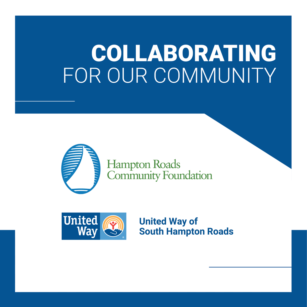 HamptonRoadsCF's tweet photo. We’re excited to announce that we are collaborating with @unitedwayshr on rapid response grant funding to support nonprofits on the front lines of coronavirus response efforts. To learn more, visit https://t.co/uI43na6QZG. #HelpingHamptonRoads #yourcommunityfoundation #LIVEUNITED https://t.co/reuvp00iPX