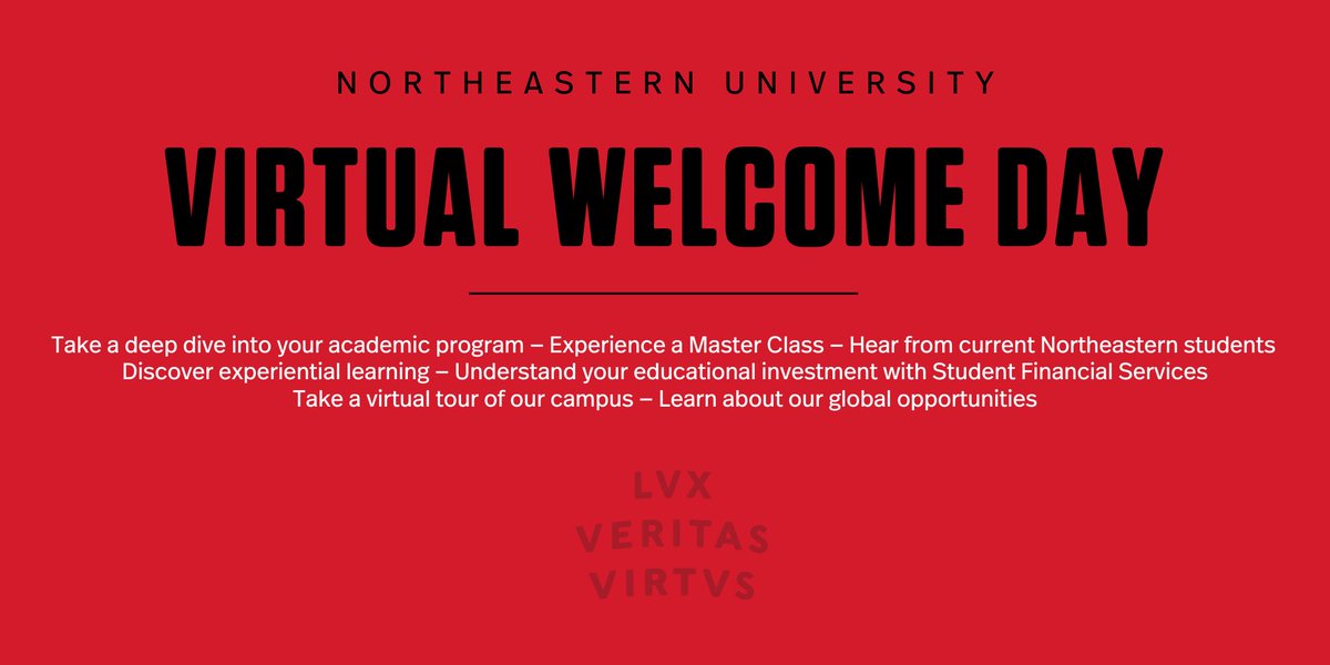 You’re social distancing — so are we. But that doesn’t mean we can’t welcome you to your new school! Admitted students, check your App Status Check for a link to our Virtual Welcome Day. https://t.co/7qAmItp4wD
