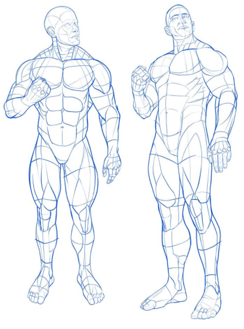 Male Croquis Male Body Templates: Male fashion croquis sketchbook to draw  quickly & easily on 80 body templates with professional thin lines with  up-close, front, side, back & 3/4 poses: Illustrations Co.,