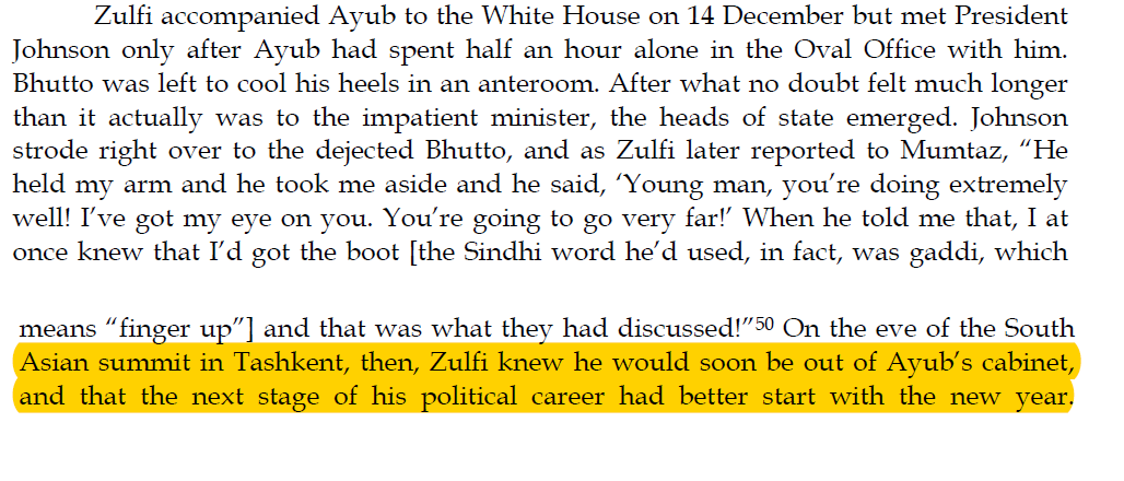 After '65 war, Ayub started to sideline ZAB and was even ordered to resign as secretary general of Ayub's Muslim League.In June,1966 Ayub told ZAB to resign from his party.