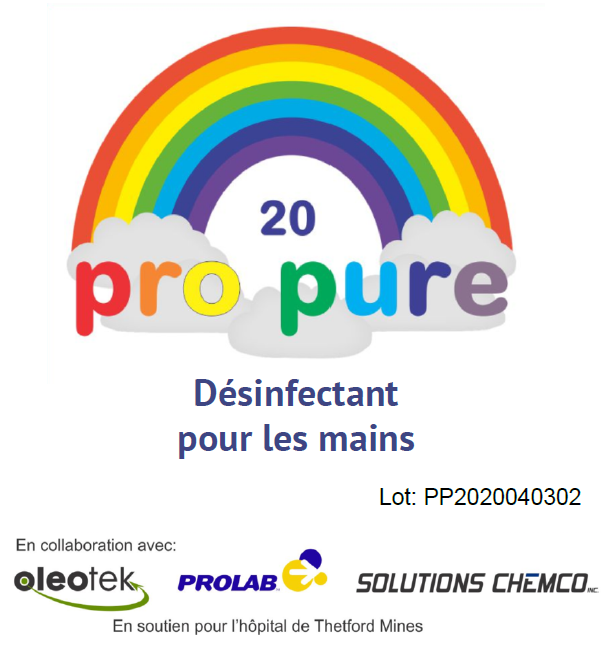 Kemitek_CA's tweet photo. OLEOTEK a fabriqué aujourd'hui 1309 litres de liquide désinfectant pour les mains pour l'hôpital de Thetford Mines. Merci à nos partenaires Solutions Chemco et Prolab Technologies! https://t.co/tdiCe8vwx5