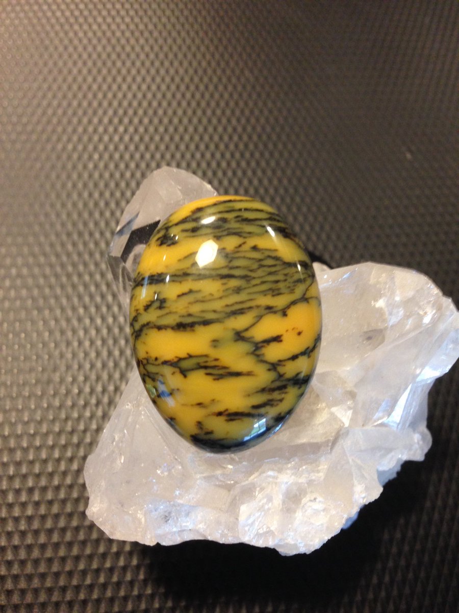 Schwartz_Land's tweet photo. It’s Friday and our dog hasn’t been a puppy for years, so I’m going to tweet pix of some of the best rocks I’ve worked the last few years. (Some will be RTs, sorry)

This is an Australian dendritic opalite. https://t.co/T1ObPKtR1z