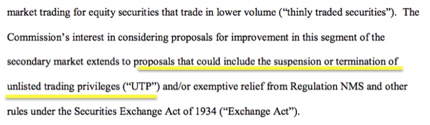 6/ In fact, the SEC is considering proposals to suspend UTP:  https://www.sec.gov/rules/policy/2019/34-87327.pdf