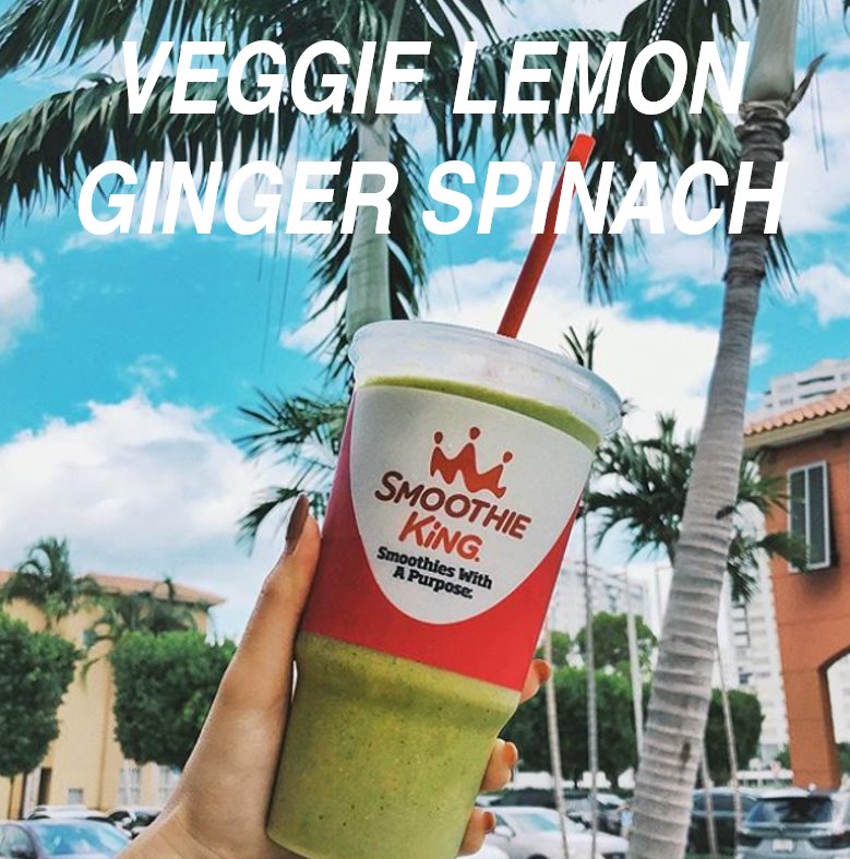 Here's a $5 Friday winner: the Lemon Ginger Spinach! Tastes like: mangoes, pineapples, ginger. Loaded with: immune-boosting superfoods like kale, ginger, carrots, and spinach! #HowDoYouFriday?