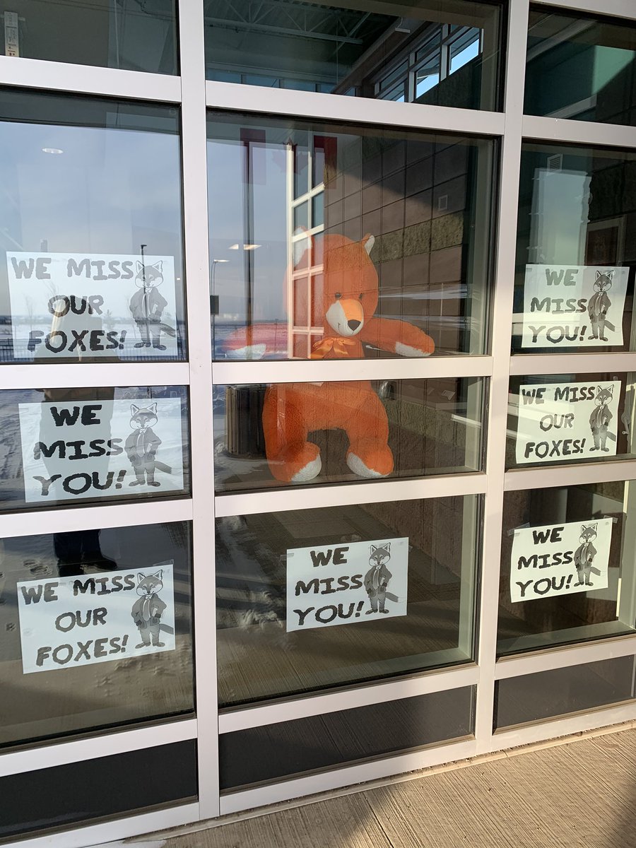 We miss our 🦊 families! <a href="/RoxanneFudge/">Roxanne Fudge</a> <a href="/DianeRizzuto/">Diane Rizzuto</a> <a href="/JTurner_RPsych/">Dr. Jennifer Turner, EdD</a> <a href="/FMPSD/">Fort McMurray Public School Division</a> <a href="/SpiritBear/">Spirit Bear</a> #ABLearningAtHome #FMPSDLearningAtHome #FMPSDStudentLearning #FMPSDParentAppreciation #spiritbear #hope #davemcneillyrocks