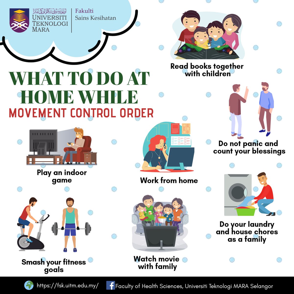 ehsanism_fsk's tweet photo. Some activities that you can do at home during Movement Control Order. Stay safe everyone 🤗
#COVID19 
#StayHome https://t.co/2bsDuPC0ZF
