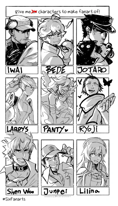 The #SixFanarts ... part one lol. Got another 6 sketched as well so, stay tuned. Thank you for all the suggestions !! 