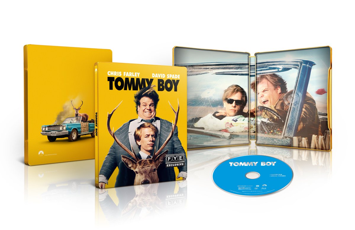 getFANDOM's tweet image. Holy Schnikes! We’re giving away a special edition ‘Tommy Boy’ SteelBook and 3 digital promotion codes. For a chance to win ⤵️

• RT and follow @getFANDOM
• Reply with your favorite &apos;Tommy Boy&apos; quote