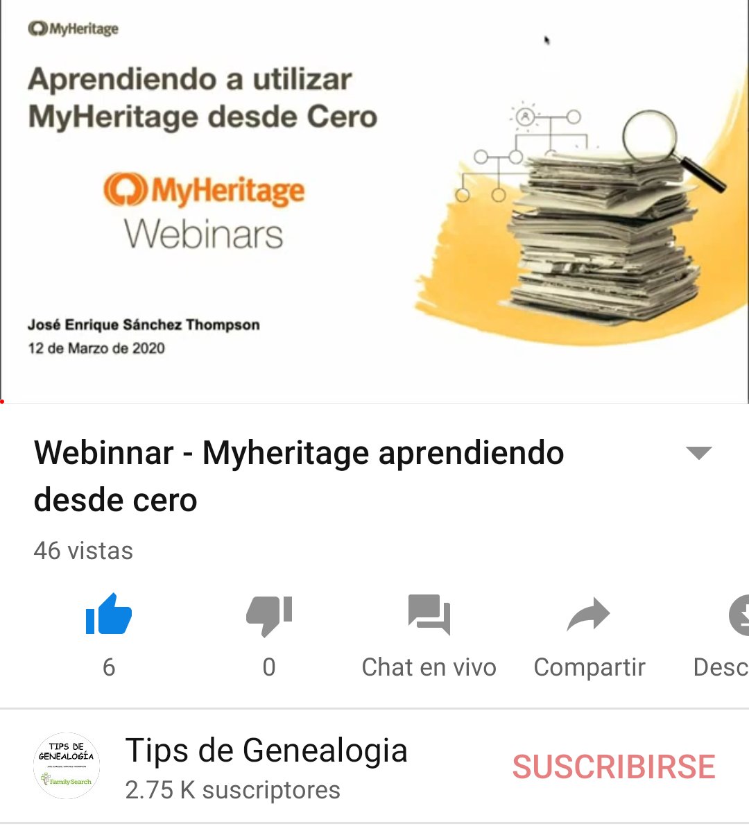 TipsdGenealogia's tweet photo. Ya subimos el Webinnar de #MyHeritage que dimos! Si se lo perdieron, esta es su oportunidad!
Véanlo ahora aquí: https://t.co/gqnyqK32YN
#TipsDeGenealogia #Genealogy #Genealogia #familyhistory  #HistoriaFamiliar https://t.co/8GOKAKLYM3