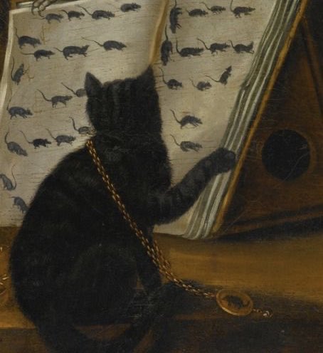 Cat learning about the art of mouse-catching [c. 1700]