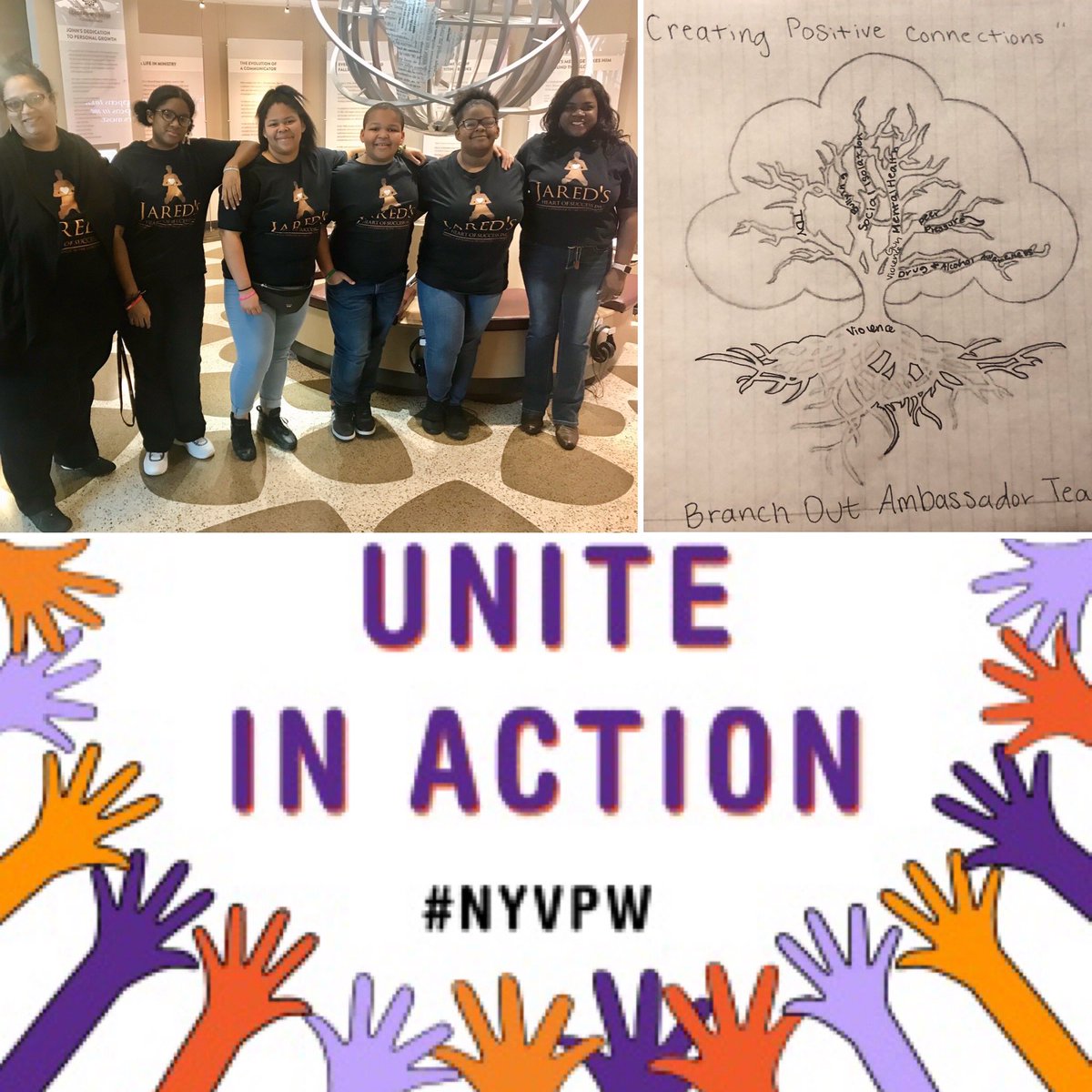 JaredsSuccess's tweet photo. Day 5. Although #NYVPW end today, you can #UniteInAction and prevent youth violence all year long by promoting #respect, #tolerance, #peace and #upstander culture. Encourage others to do the same! #JHOSI continue to #UniteInAction @sandyhook @NATIONALSAVE https://t.co/1e6kDPVWUI