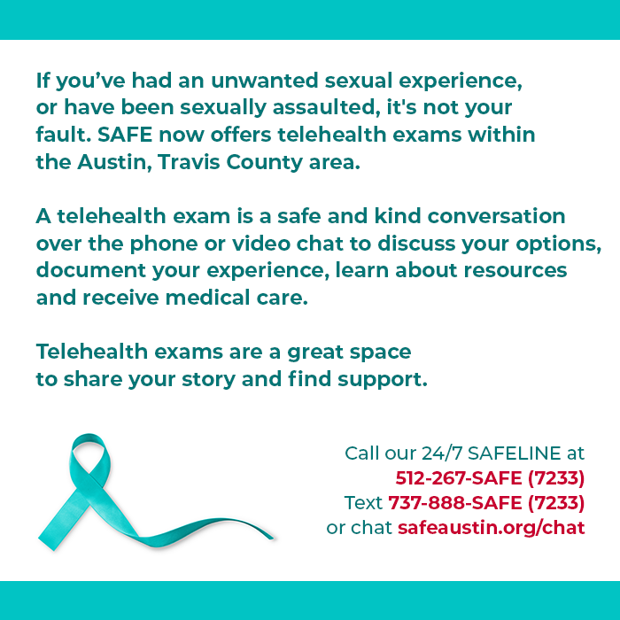 SAFEatx's tweet photo. It's still not your fault. Virtual connections are more important now than ever, that's why SAFE is supporting sexual assault victims through telehealth. Call our 24/7 SAFEline for information about making an appointment. #SAAM https://t.co/mE3gIW7ecy