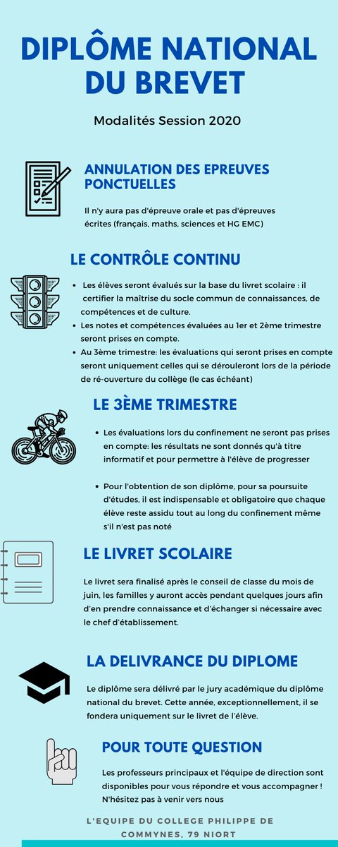 Collège Ph De Commynes (@ccommynes) on Twitter photo Les modalités exceptionnelles du DNB 2020 ont été présentées ce matin par <a href="/jmblanquer/">Jean-Michel Blanquer</a> : les voici résumées par le <a href="/CCommynes/">Collège Ph De Commynes</a> Les modalités exceptionnelles du DNB 2020 ont été présentées ce matin par <a href="/jmblanquer/">Jean-Michel Blanquer</a> : les voici résumées par le <a href="/CCommynes/">Collège Ph De Commynes</a>
