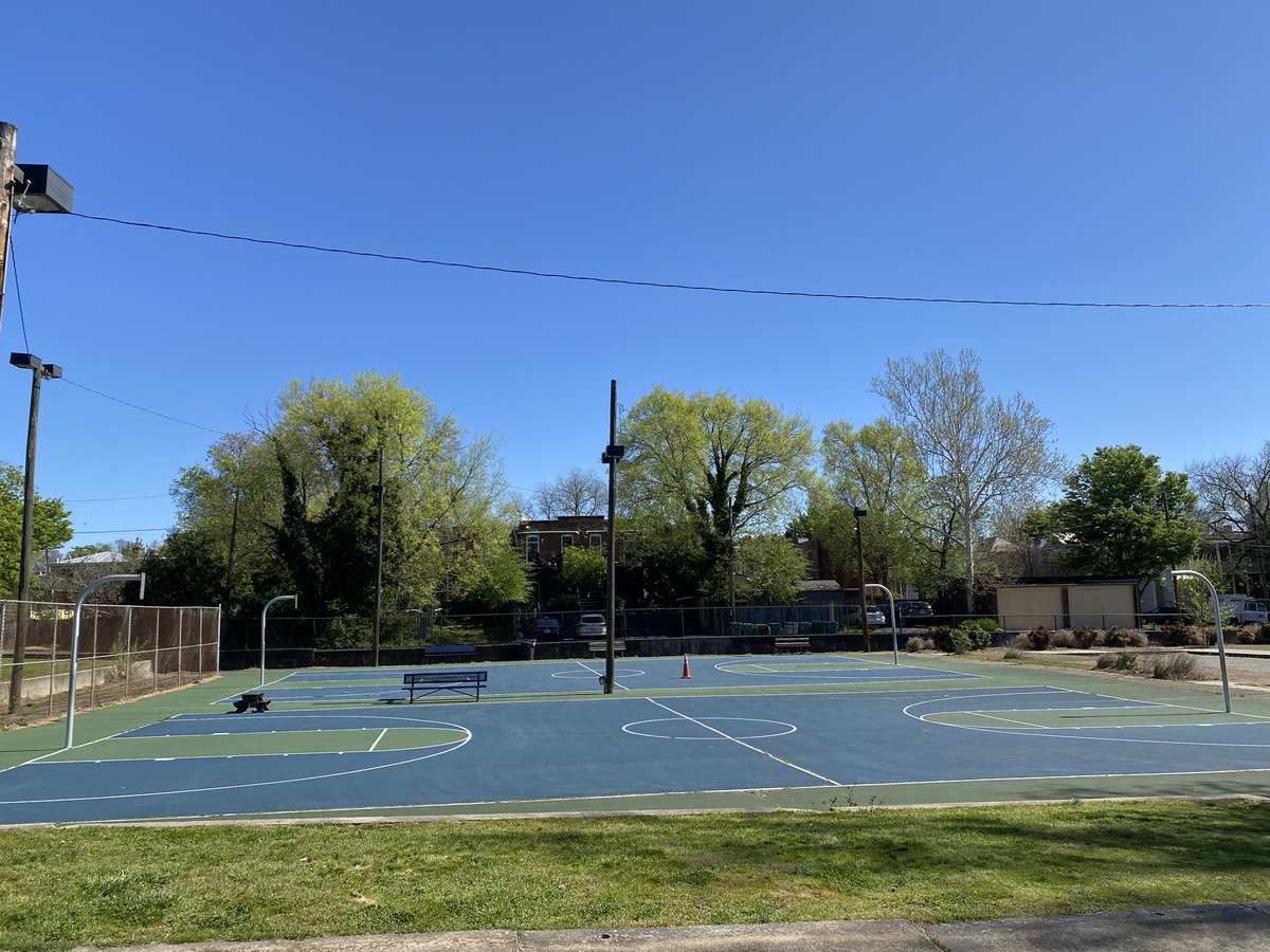 When ball is not life: Parks and Rec took the backboards down at the best courts in Church Hill. Stoney banned team sports earlier this week in response to the pandemic.