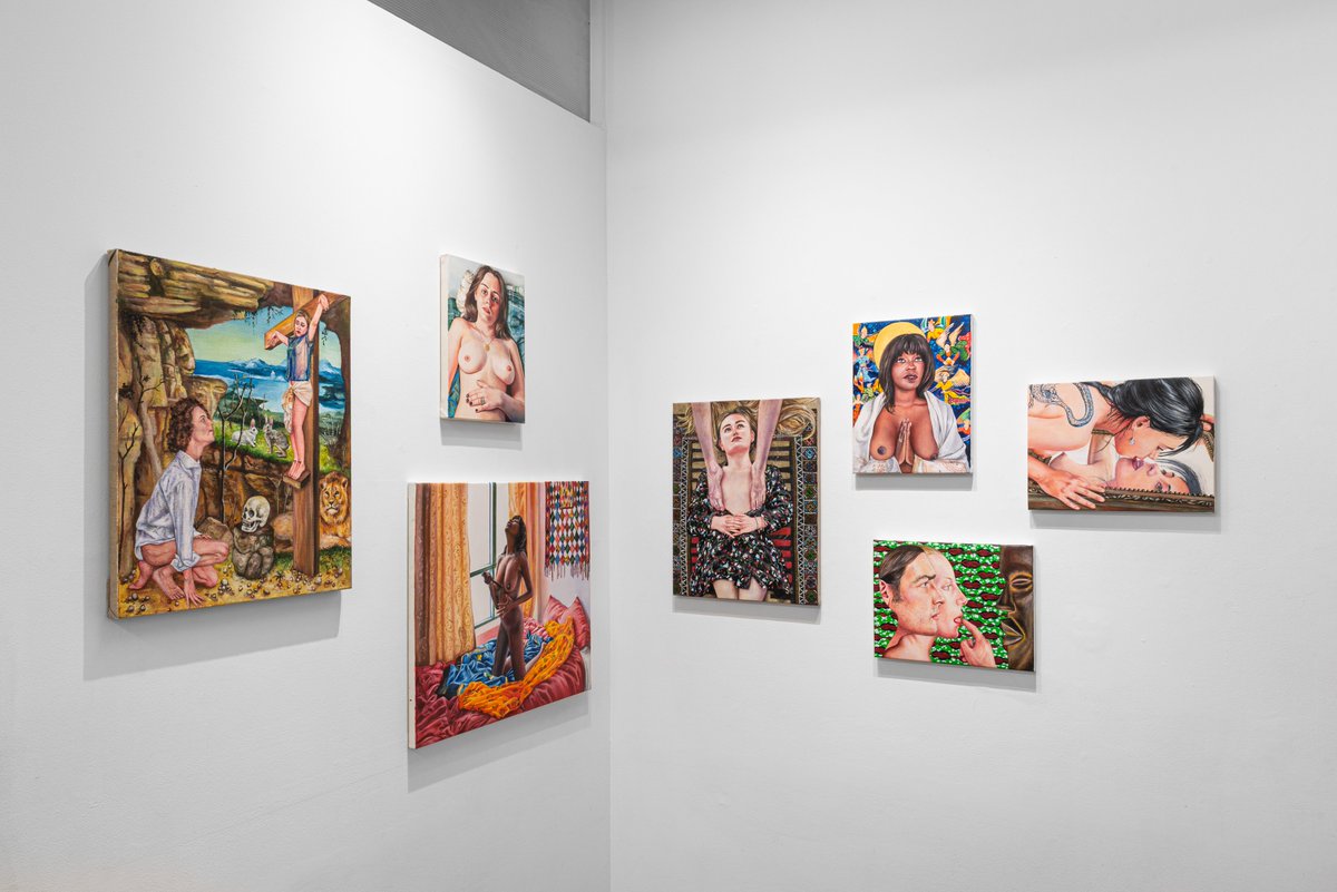 artbrussels's tweet photo. [O n l i n e E x h i b i t i o n s] For #ArtBrussels2020, #GALERIESATOR will bring a #SOLO presentation of #NazaninPouyandeh.
Enjoy a #virtualvisit of "J'ai été chassée du Paradis" currently on display at the #gallery, behind closed doors. 
#ArtBrusselsOnlineExhibitions https://t.co/GVcSzJCyE0